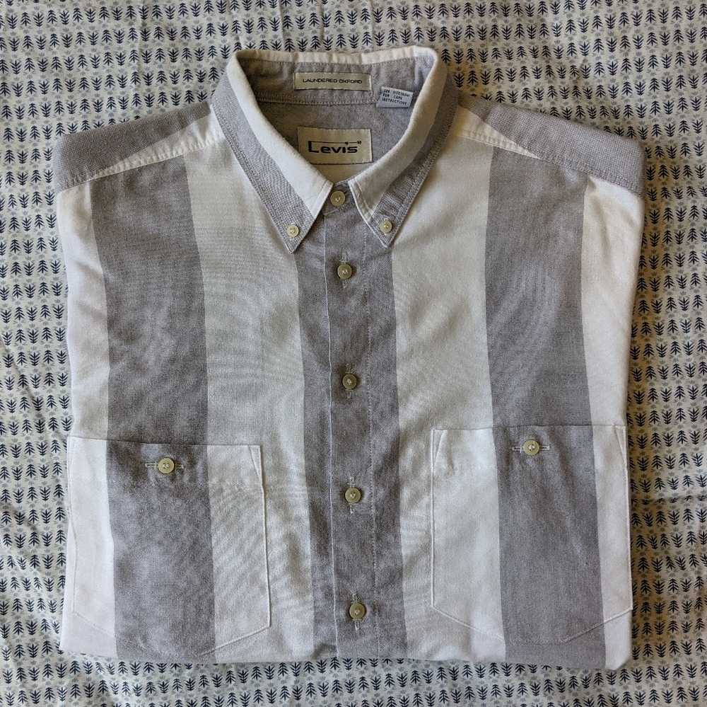 Levi’s oversized striped button down!
